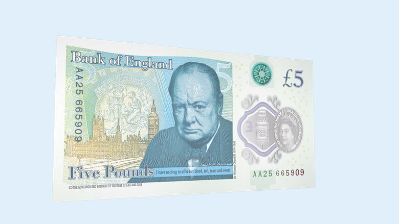 New £5 bank back